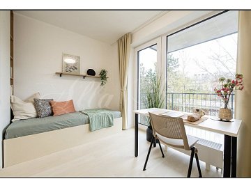 Pronájem novostveb 1+kk Brno - střed, ul. Bratislavská, s balkonem.